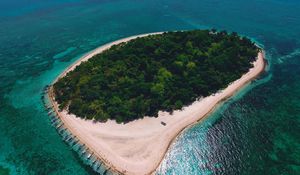 Preview wallpaper island, ocean, aerial view, tropics, sea, philippines