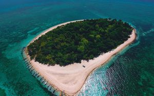 Preview wallpaper island, ocean, aerial view, tropics, sea, philippines