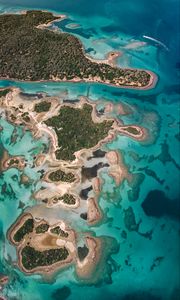 Preview wallpaper island, ocean, aerial view, evia, greece