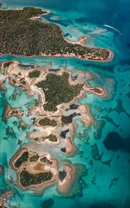 Preview wallpaper island, ocean, aerial view, evia, greece