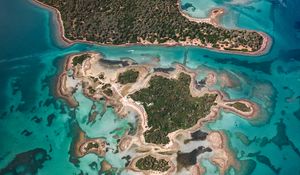 Preview wallpaper island, ocean, aerial view, evia, greece