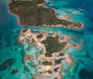 Preview wallpaper island, ocean, aerial view, evia, greece
