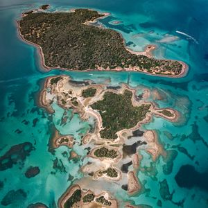 Preview wallpaper island, ocean, aerial view, evia, greece