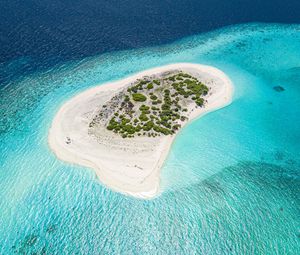 Preview wallpaper island, ocean, aerial view, water, land