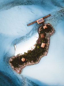 Preview wallpaper island, ocean, aerial view, water, tropics