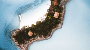 Preview wallpaper island, ocean, aerial view, water, tropics
