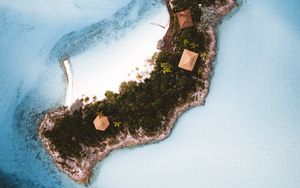 Preview wallpaper island, ocean, aerial view, water, tropics