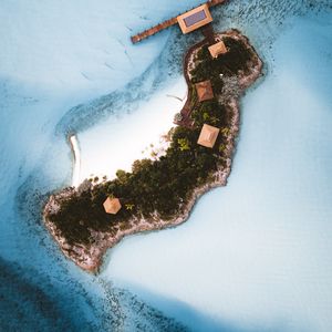 Preview wallpaper island, ocean, aerial view, water, tropics