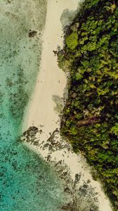 Preview wallpaper island, ocean, beach, aerial view