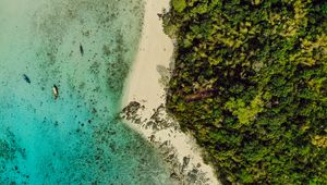 Preview wallpaper island, ocean, beach, aerial view
