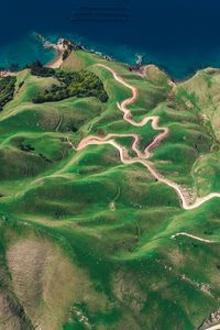 Preview wallpaper island, ocean, top view, durville island, new zealand