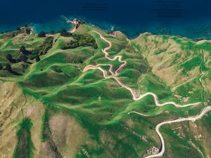 Preview wallpaper island, ocean, top view, durville island, new zealand