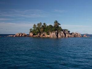 Preview wallpaper island, palm trees, sea, landscape