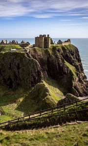 Preview wallpaper island, rock, castle, sea