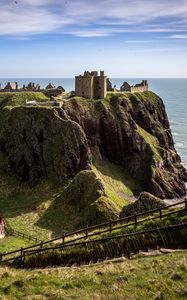 Preview wallpaper island, rock, castle, sea