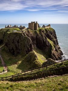 Preview wallpaper island, rock, castle, sea