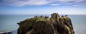 Preview wallpaper island, rock, castle, sea