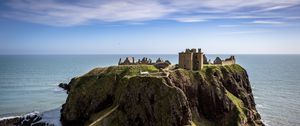 Preview wallpaper island, rock, castle, sea