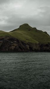 Preview wallpaper island, rocks, sea, grass