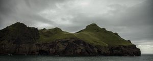 Preview wallpaper island, rocks, sea, grass