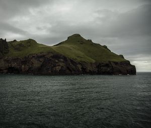 Preview wallpaper island, rocks, sea, grass