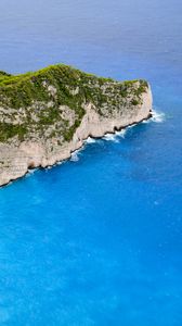 Preview wallpaper island, rocks, sea, water, aerial view