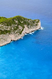 Preview wallpaper island, rocks, sea, water, aerial view