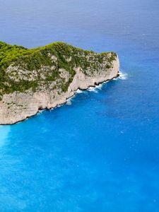 Preview wallpaper island, rocks, sea, water, aerial view