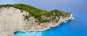 Preview wallpaper island, rocks, sea, water, aerial view