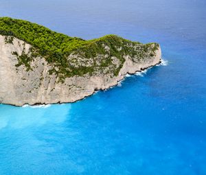 Preview wallpaper island, rocks, sea, water, aerial view