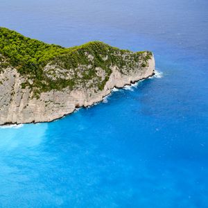 Preview wallpaper island, rocks, sea, water, aerial view