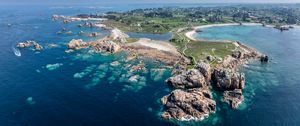 Preview wallpaper island, rocks, stones, sea, landscape, nature