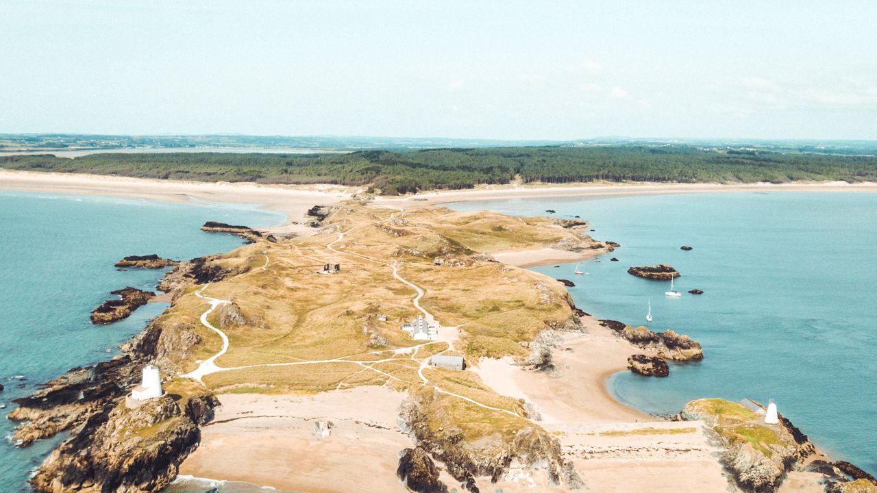 Wallpaper island, sea, aerial  view, coast, water