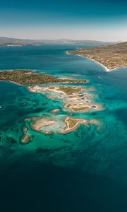 Preview wallpaper island, sea, aerial view, agios konstantinos, greece