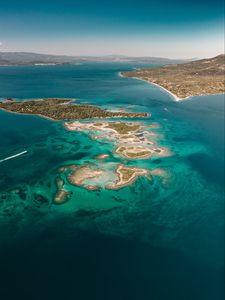 Preview wallpaper island, sea, aerial view, agios konstantinos, greece