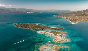 Preview wallpaper island, sea, aerial view, agios konstantinos, greece