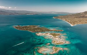 Preview wallpaper island, sea, aerial view, agios konstantinos, greece