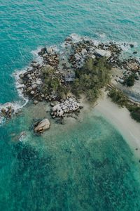 Preview wallpaper island, sea, aerial view, beach, tropics