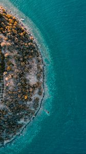 Preview wallpaper island, sea, aerial view, shore, water