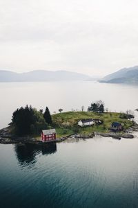 Preview wallpaper island, sea, buildings, water, aerial view