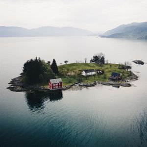 Preview wallpaper island, sea, buildings, water, aerial view