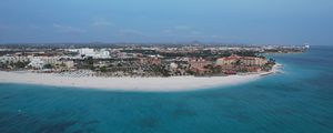 Preview wallpaper island, sea, buildings, coast, nature