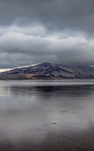 Preview wallpaper island, sea, clouds, water, reflection