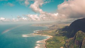 Preview wallpaper island, sea, coast, aerial view