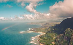 Preview wallpaper island, sea, coast, aerial view