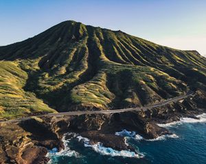 Preview wallpaper island, sea, road, coast, nature