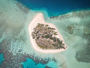 Preview wallpaper island, sea, summer, aerial view