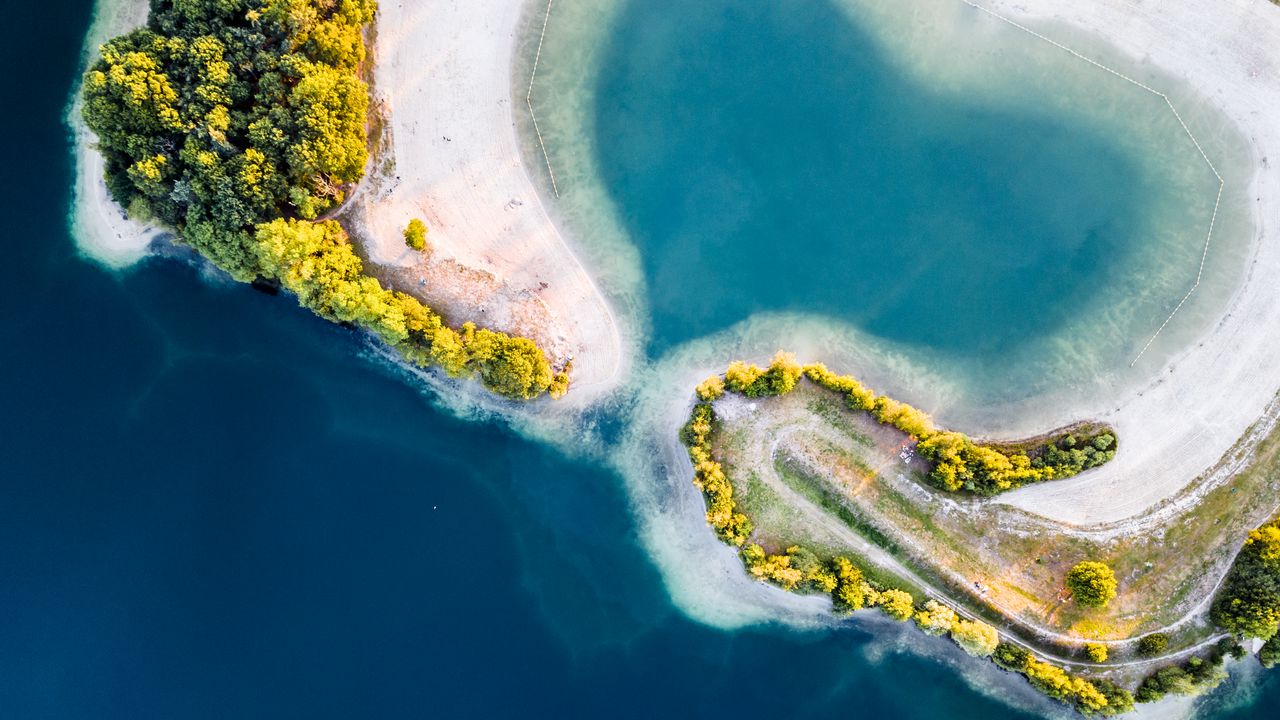 Wallpaper island, sea, summer, aerial view, nature