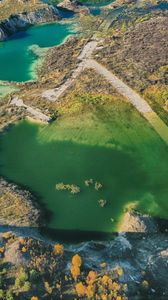 Preview wallpaper island, sea, water, relief, aerial view