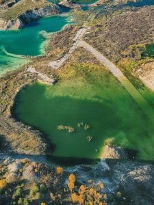 Preview wallpaper island, sea, water, relief, aerial view